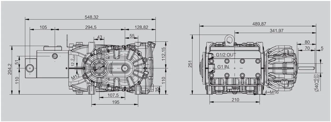 PINFL DFH 70LPM 400Bar 50KW Водяной насос высокого давления с коробкой передач 316L для добычи
