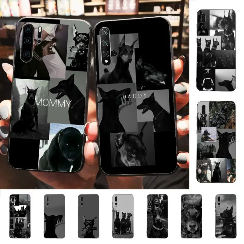 

Animal Dachshund Doberman dog Phone Case for Huawei P30 40 20 10 8 9 lite pro plus Psmart2019