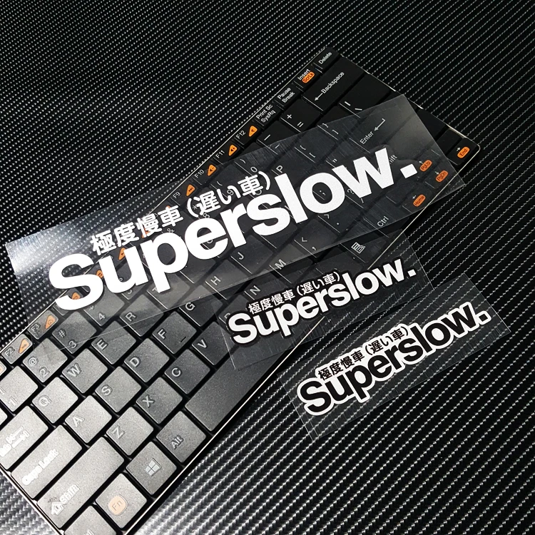 Японская наклейка на автомобильный бак, окно, кузов и компьютерный корпус в стиле Superslow Car.