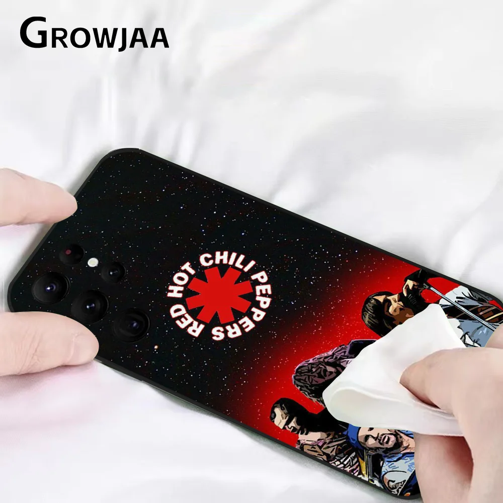 Red Hot C-Chili P-Peppers Phone Case for Samsung Galaxy S24 Ultra S22 S23 S21 S20 5G Protective Silicone TPU Funda