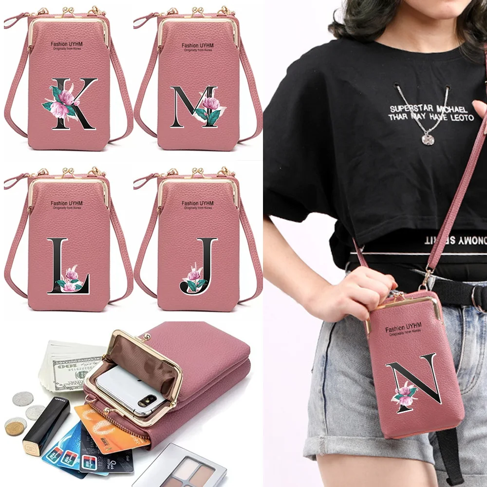 

For Women's Bag Pu Leather Wallets Phone Bag Mini Shoulder Messenger Bags Coin Purse Whitemarble Letter Series Card Bags Handbag