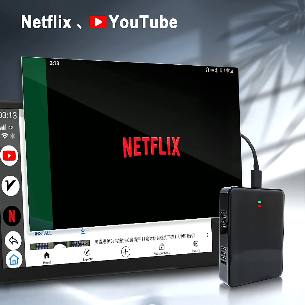 Pаспродажа Carplay Ai Box Catronics беспроводной Автомобильный плеер Netflix мультимедиа 4 + 64G Аудио навигация Android 9 Android авто Apple Carplay Скидка Carplay Ai Box Catronics беспроводной Автомобильный плеер Netflix мультимедиа 4 + 64G Аудио навигация Android 9 Android авто Apple Carplay