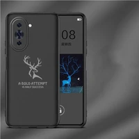 fundas for huawei nova 10 pro ultra slim soft silicone matte phone case for nova 9 se 10 pro cartoon elk deer head phone cover