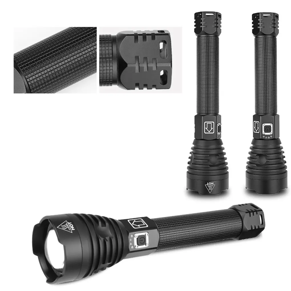 

Flashlight Torch Zoomed AdjustableLamp Display Illumination Brightness Camping Portable Luminous Fishing 26650Battery