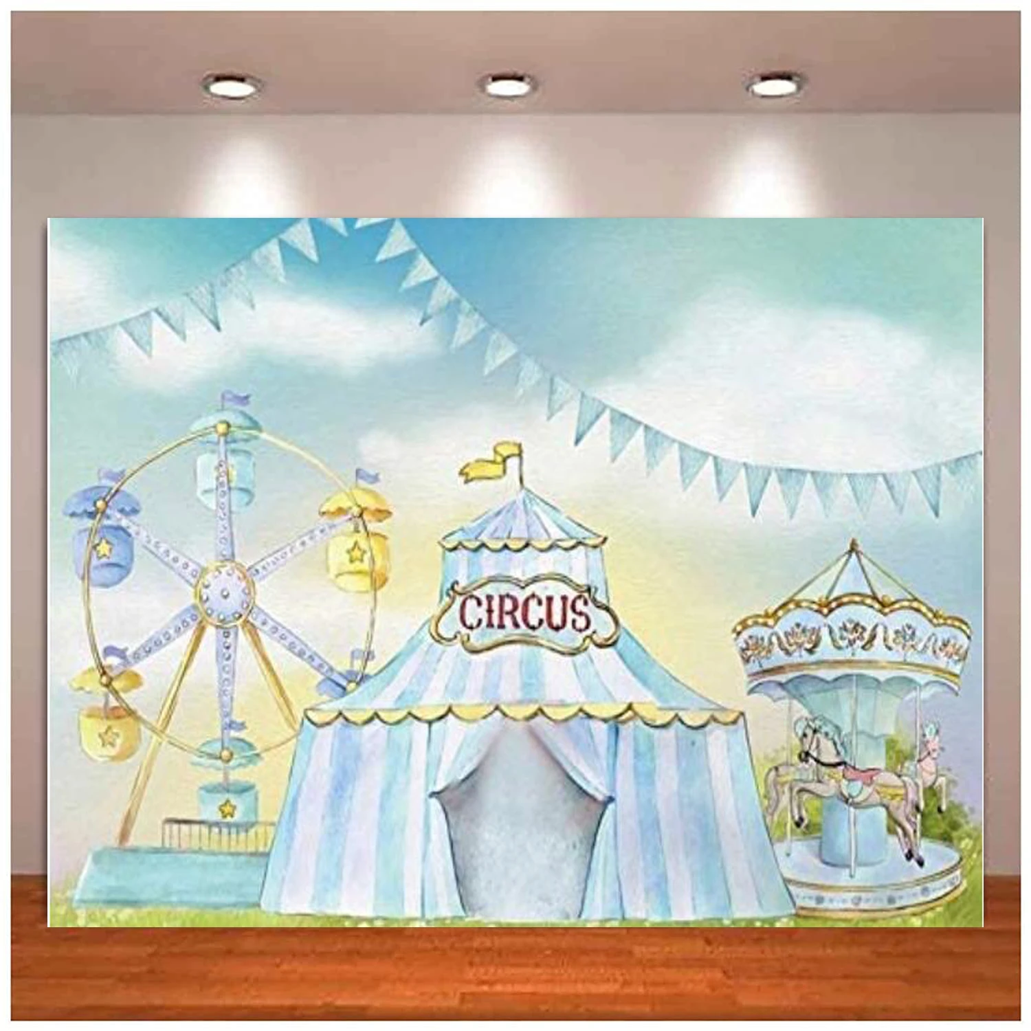 

Фотофон для фотографирования новорожденных с голубым светом