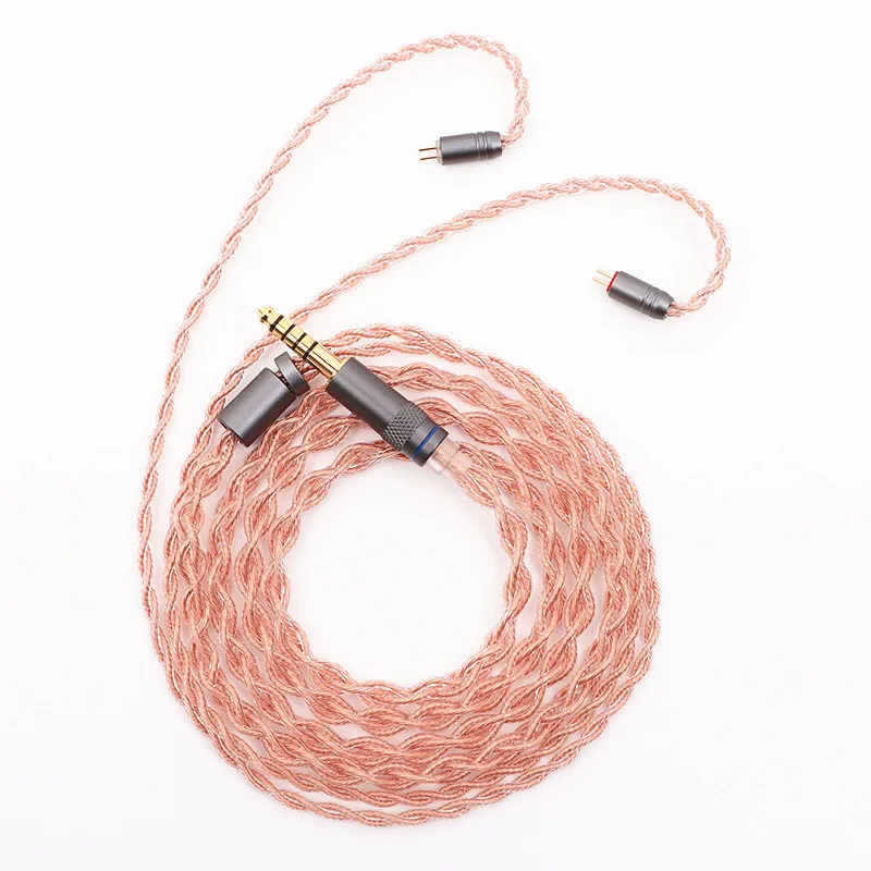 4-strand single crystal copper cross braided headphone audio cable mmcx tfz 0.782pin qdc aluminum alloy plug headphone upgrade c