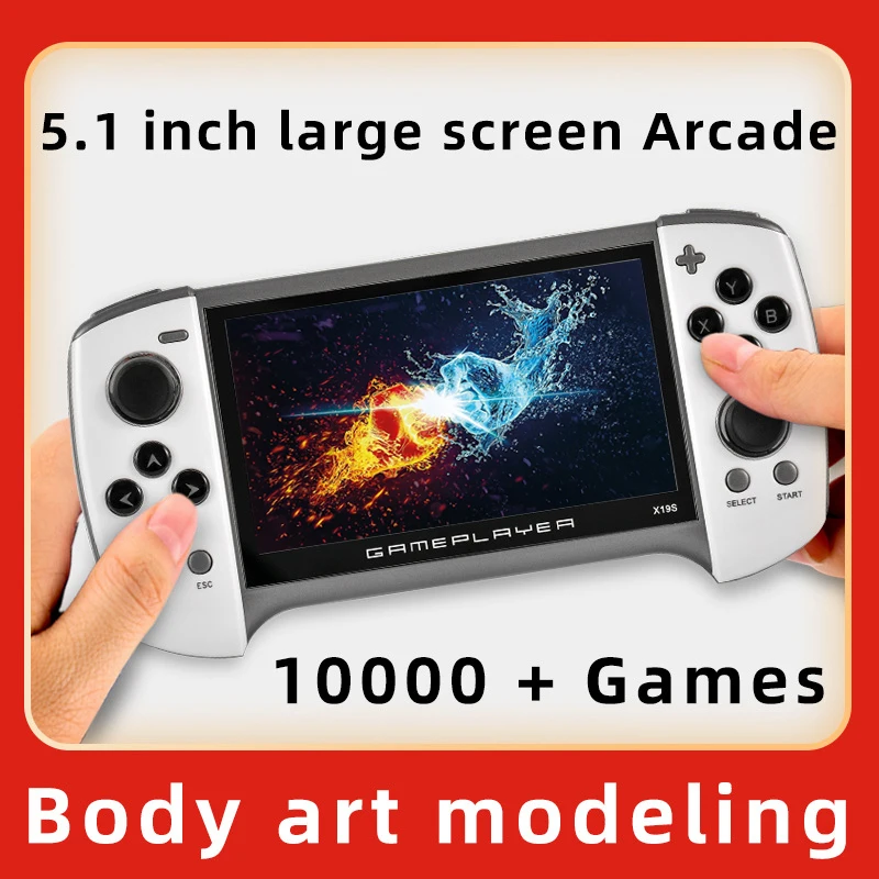 

5.1-inch Handheld Game Console with Dual-grip Large Screen Enhanced Battery Life with Dual Speakers Mini TV Portable Video Games