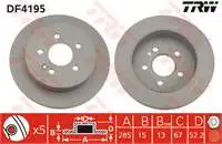 

DF4195 for brake disc rear ML-CLASS W163 9805