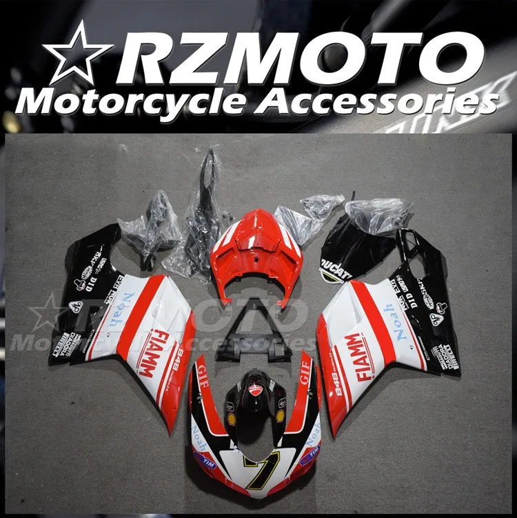 

Injection New ABS Motorcycle Fairings Kit Fit for Ducati 848 1098 1198 evo 2007 2008 2009 2010 2011 2012 Bodywork set Number 7