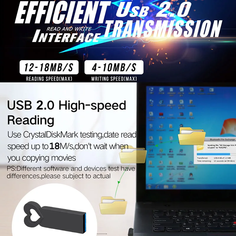 Серебристо-серый Металлический Высокоскоростной USB флеш-накопитель 32 ГБ 64 карта