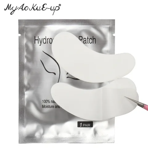 50 pares Extensão de cílios Patch Hydrogel Eye Pad Gel Papel Start Under Eye Patchs Lash Patches Makeup Tool Beauty Supplies