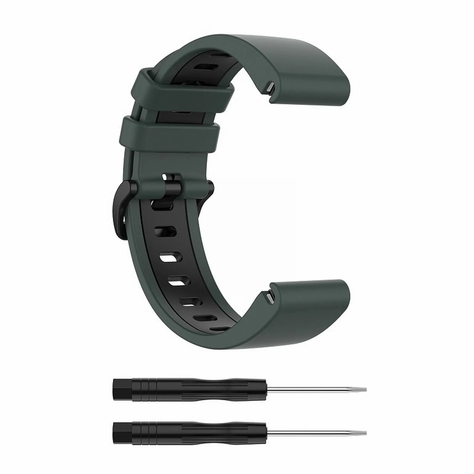 

Ремешок резиновый для смарт-часов Garmin Fenix6S (20 мм), Двухцветный силиконовый браслет