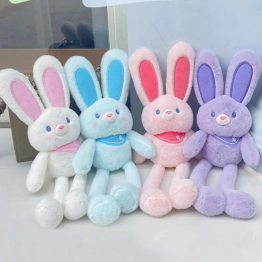 

Plush Pulling Ears Rabbit Doll Key Chain Soft Bunny Plush Stuffed Bed Toy Cute Pull the Legs Rabbit Keychain Girls Sleeping Toys