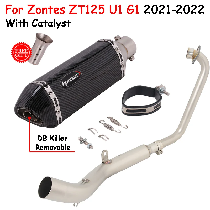 Выхлопная система для мотоциклов Zontes ZT125 U1 G1 ZT 125 2021 2022 Модифицированная