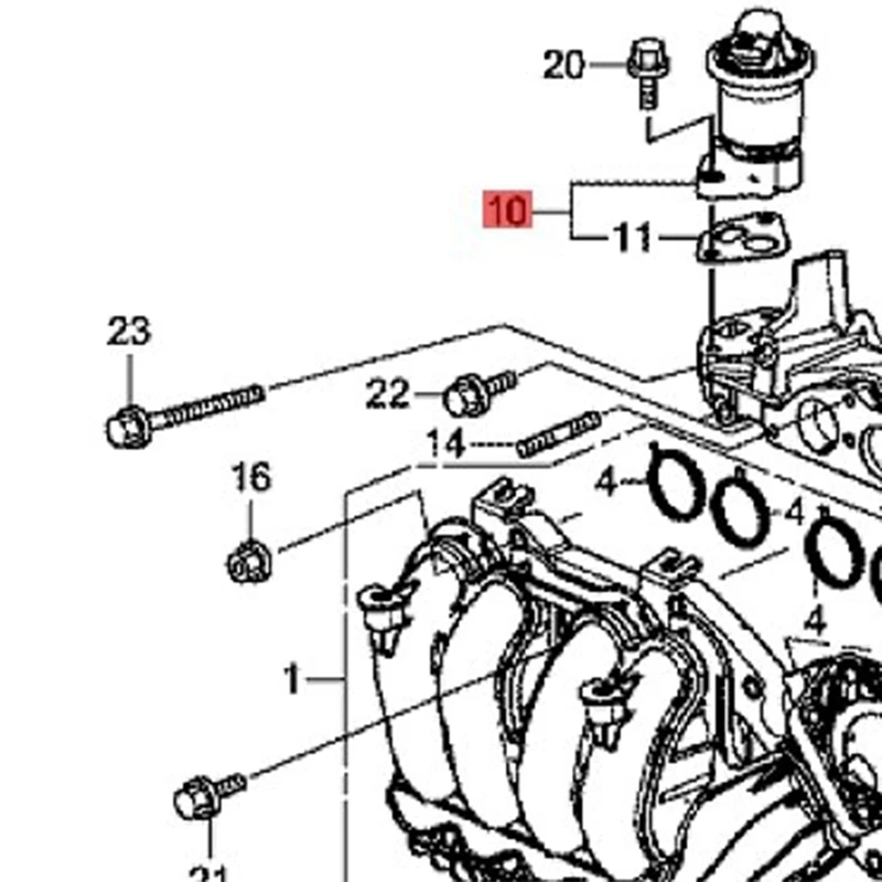 Автомобильный рециркуляционный клапан отработавших газов 18011-RBJ-000 для Honda Civic 12-15