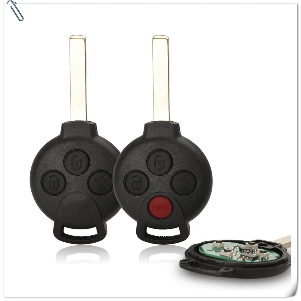 

10 шт. 3/4 кнопок 433 МГц ID46 Автомобильный Дистанционный ключ для Mercedes Fit Benz Smart Fortwo 451 2007-2013