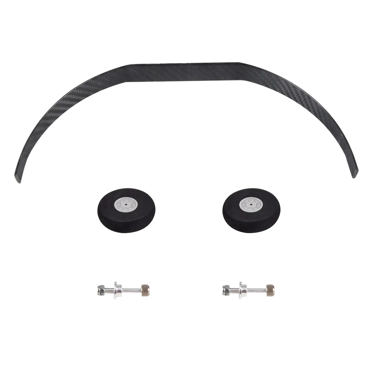 

1 Set 30E Carbon Fiber Landing Gear with Sponge Wheel and Axles Lightweight for RC Fix-wing Aircraft Model Aeromodel Parts
