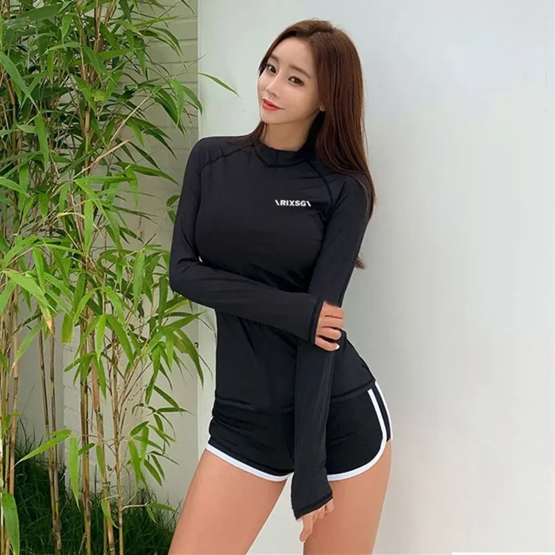 2024 парный купальник из двух частей с длинным рукавом и топом женский Мужской