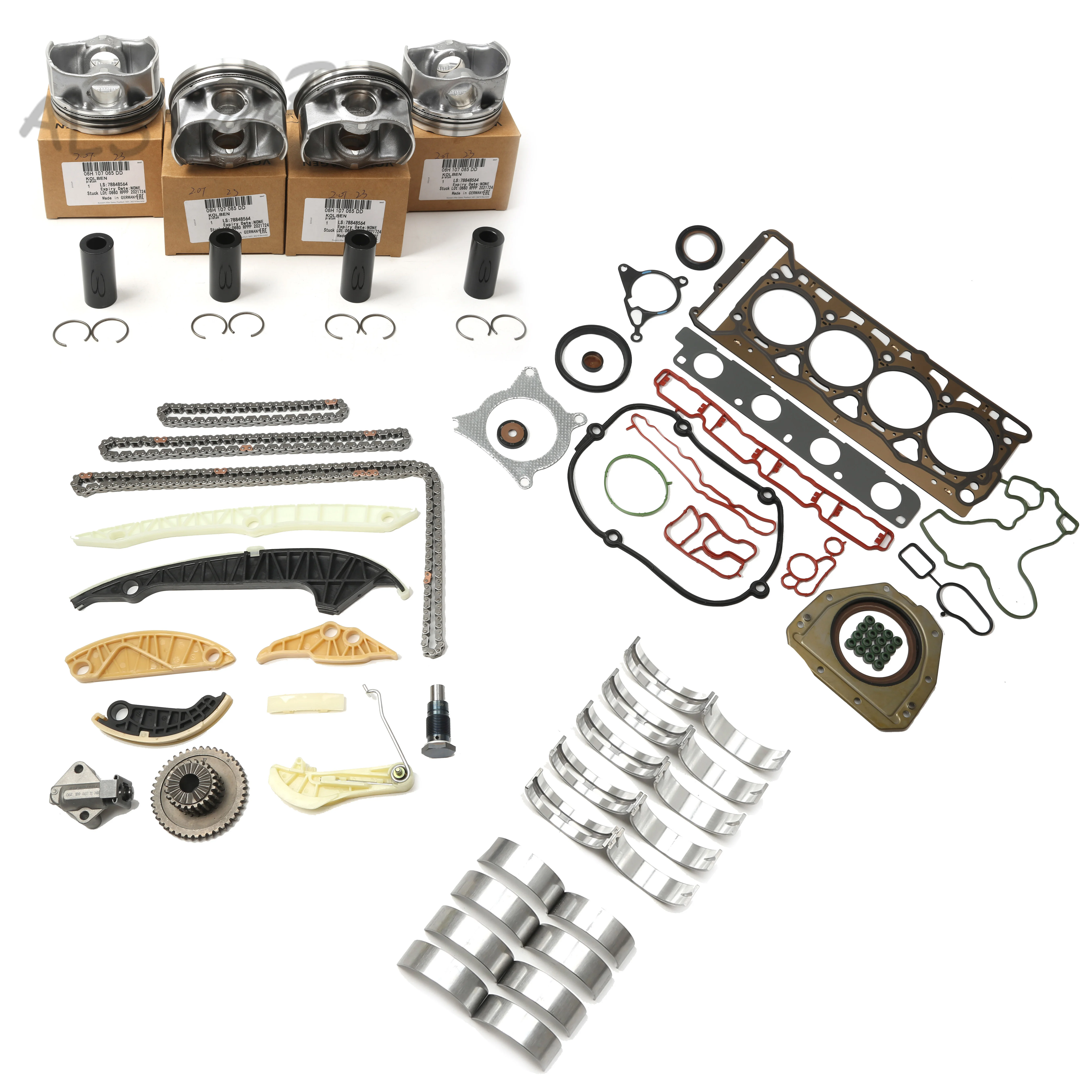 

YIMIAOMO OEM 06H 107 065 DD 82.5mm Engine Piston Tensioner Gasket Kit For VW Passat Golf MK6 Audi A4 A6 Q5 2.0TFSI CCTA Pin 23mm