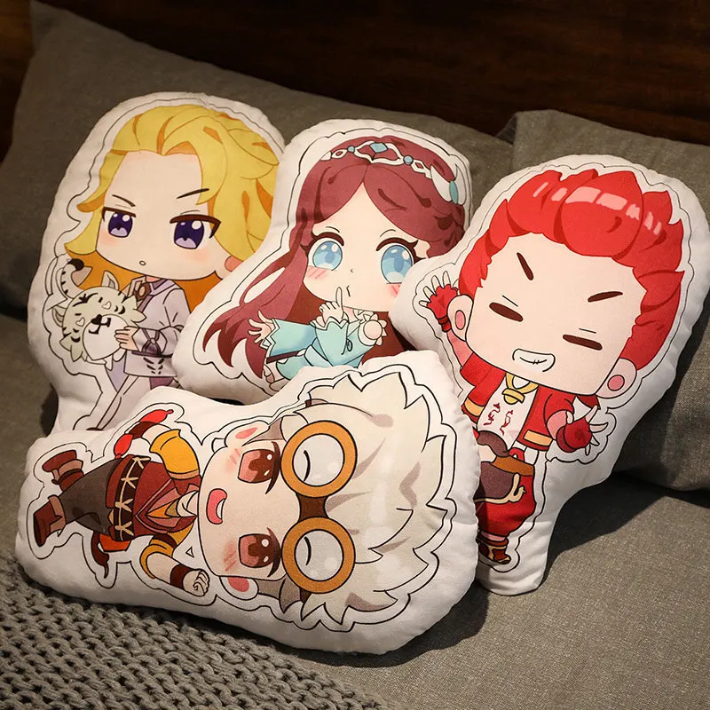

45cm Genshin Impact Game Anime Figure Plush Peripheral Cushion Pillow Diluc Venti Klee ZhongLi Stuffed Toys for Boys Girls Gift
