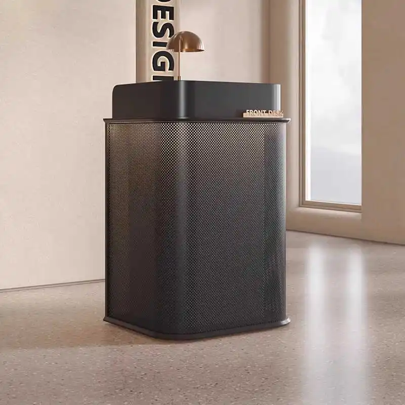 Скандинавские черные стойки регистрации Современный простой салон красоты