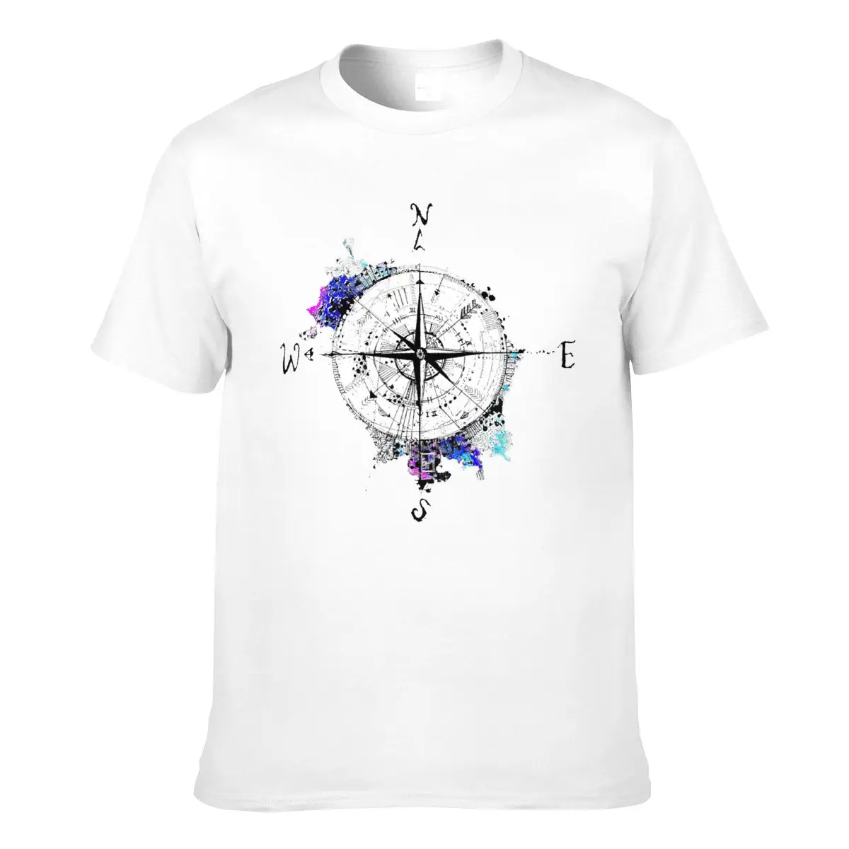 

NSWE Compass T Shirt Navigation Fashion Graphic T Shirts O Neck Print Tshirt 100 Cotton Streetwear Clothing Male Plus Size