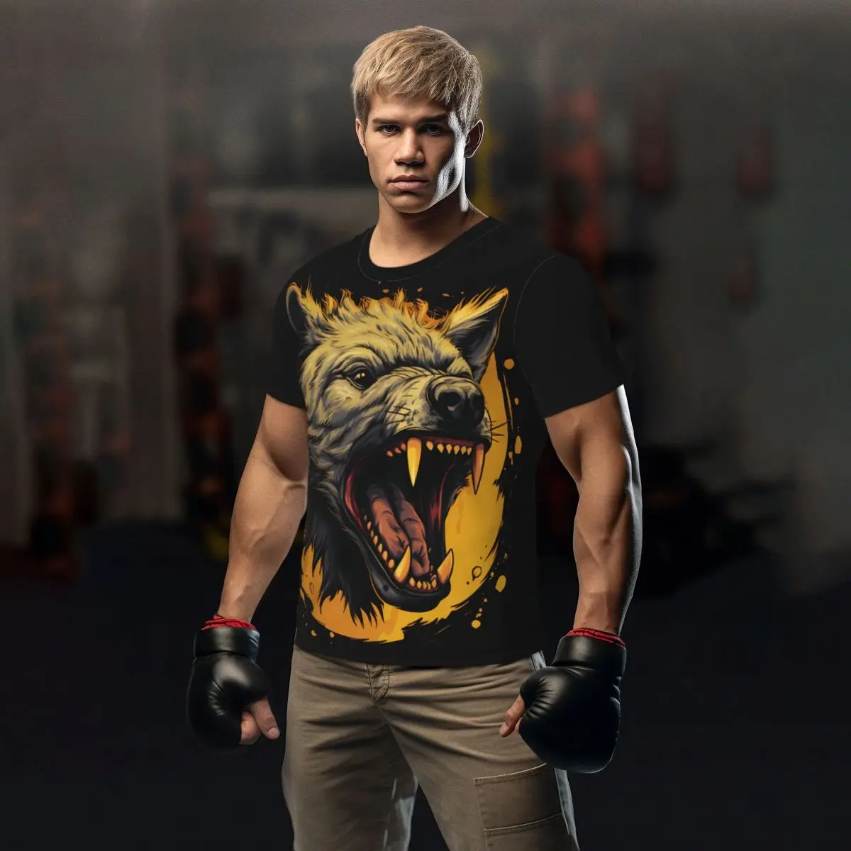 

Футболка для бега для мужчин, футболки с головой животного, модные крутые летние футболки гиены с круглым вырезом Y2K, одежда с забавным рисунком, подарок на день рождения