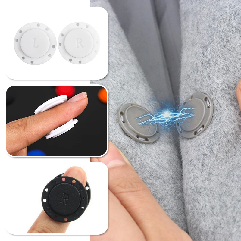 

5 шт., невидимые металлические магнитные пуговицы для шитья