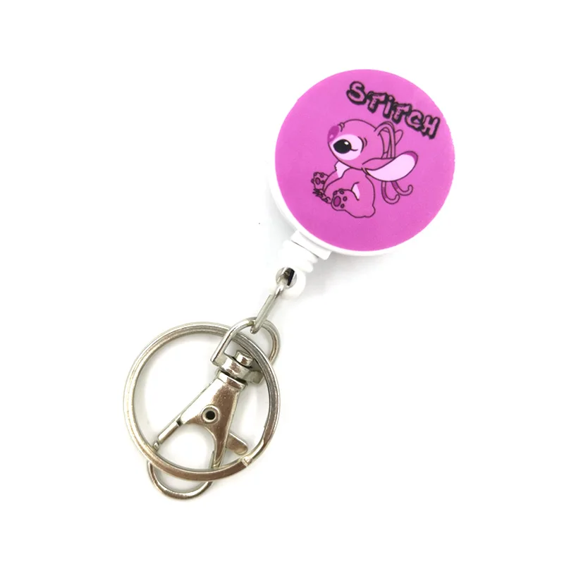 

Lilo Stitch Cute Card Cover Clips Badge Reel Student Nurse Exhibition Enfermera Name Clips Card ID Card Holder Chest