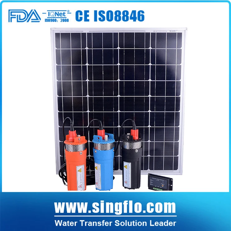 Singflo 24V DC max lift 70m солнечный глубоководный погружной водяной насос по заводской