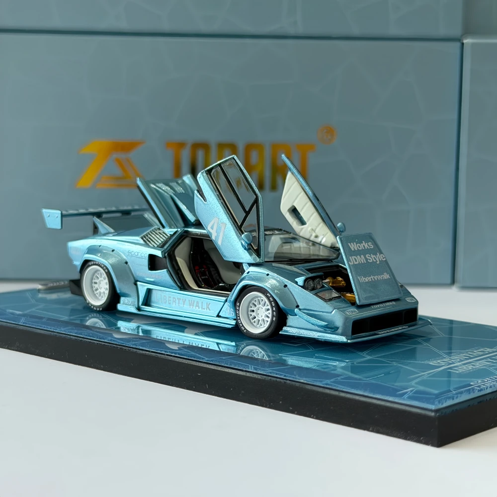 Фото TOPART 1/64 Эксклюзивная модель автомобиля Lamborghini Countach Widebody LBWK (Малайзия), литая под давлением №5
