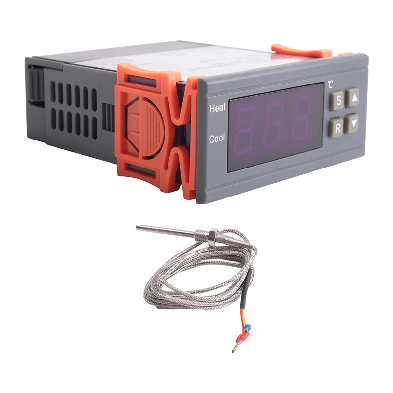 

Цифровой температурный контроллер-99-400 градусов PT100 M8 датчик термопары Встроенный термостат 220 В переключатель