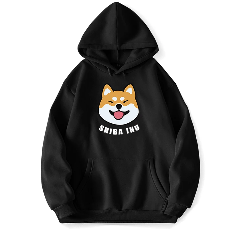 Shiba Inu Dog Cute Dogs Kawaii Funny Hooded Hoodies Sweatshirts Men Pullover Jumpers Hoodie Trapstar Pocket Autumn Sweatshirt
