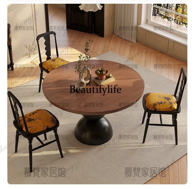 Фото B456 Glamour Luxury Table Beauty Cozy Unique Elegant Dining Table Premium Vintage Tavolo Rotondo Allungabile Dining Room Furniture №3
