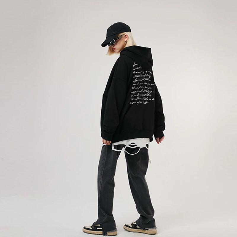 Толстовка мужская оверсайз с длинным рукавом модная повседневная Уличная одежда