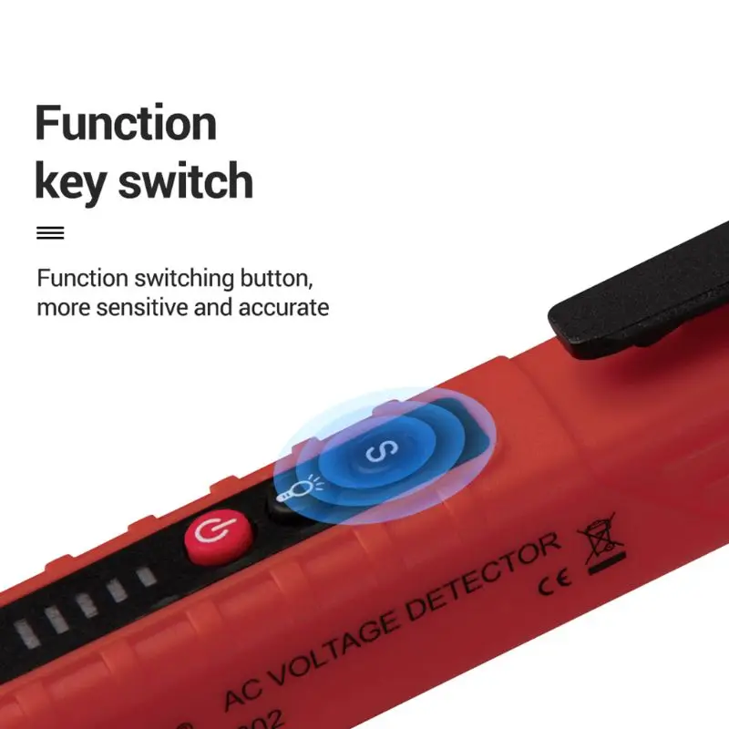 

VD802 Non-contact AC Voltage Detector Tester Meter 12V-1000v Pen Style Electric Indicator LED Outlet AC Induction Voltage