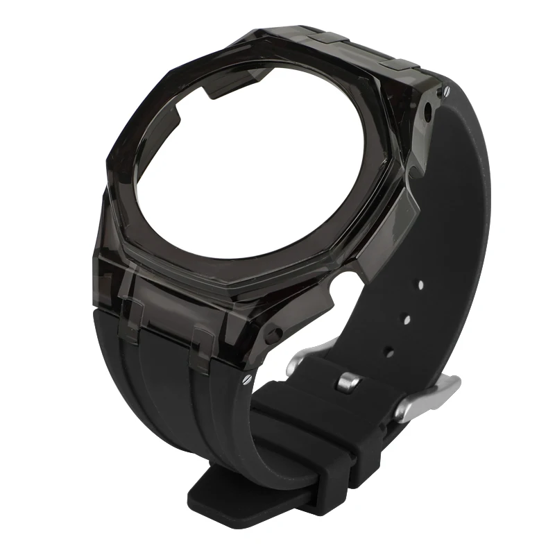 GA2100 GA-2100 прозрачный чехол резиновый ремешок для Casio G ShockGA-2100 запасные части -