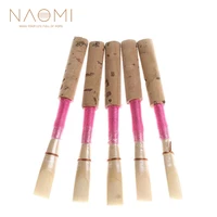 naomi 5pcs bulrush oboe reed soft mouthpiece orchestral medium windwood instrument part accessories with ckeys