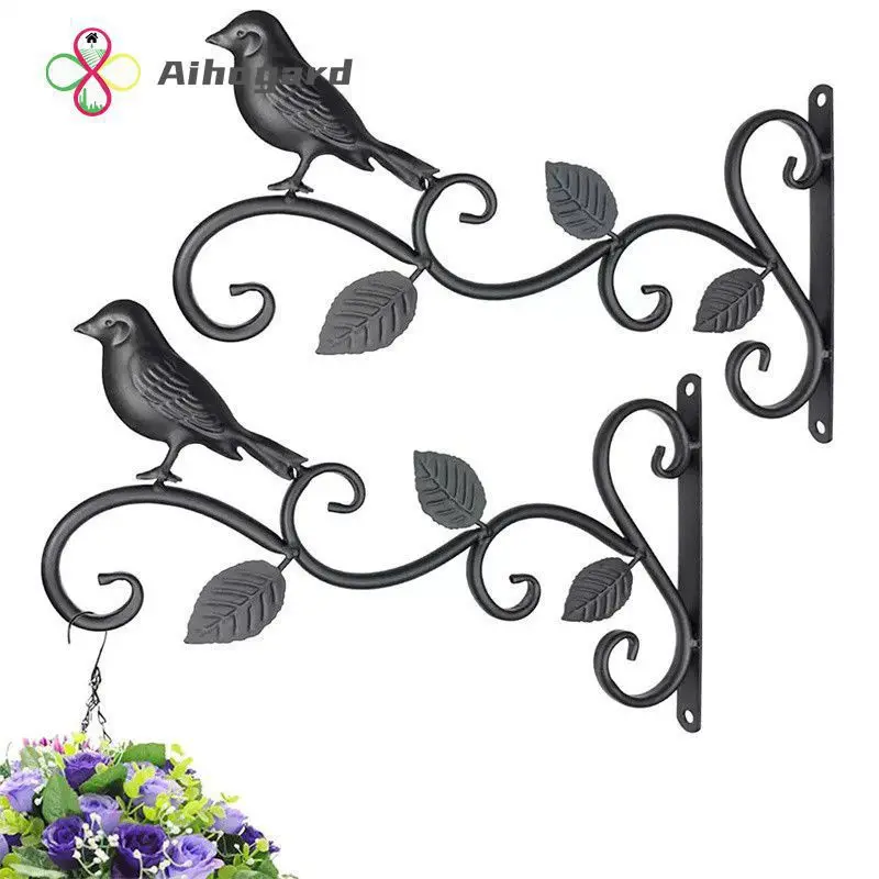 

Металлическая подвесная настенная декорация, металлическая подвесная корзина, украшение для Хэллоуина, настенная подвесная корзина, антикоррозийная, Черная