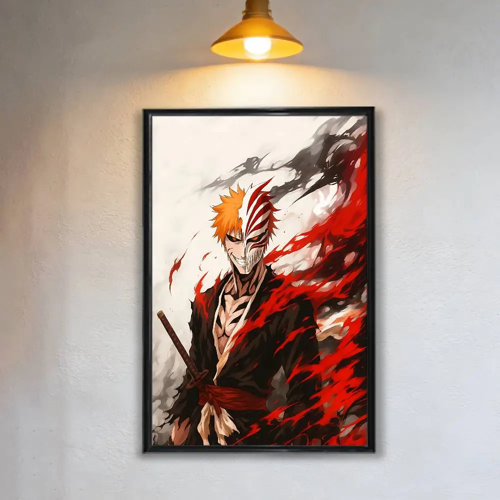 Фото Ичиго Куросаки, Тоширо Хицугая, постер BLEACH, HD-арт, наклейка на стену, водонепроницаемая, для дома, гостиной, спальни, бара, эстетическое украшение. №4