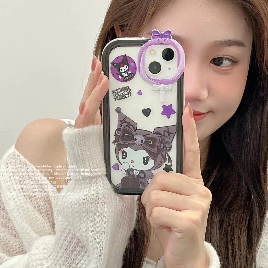 

Sanrio Kuromi Dark Style Phone Cases For iPhone 14 13 12 11 Pro Max Back Cover