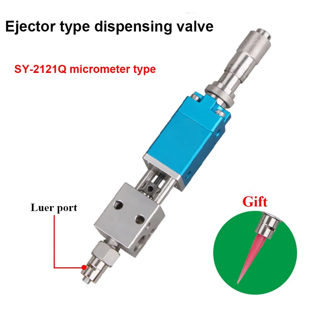 

Промышленный дозирующий клапан Пневматический голчатый дозирующий клапан двойного действия SY-2121Q с ручкой регулировки микрометра