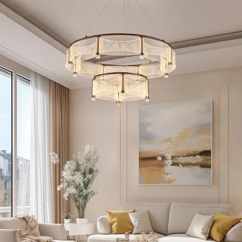 Современный минималистичный подвесной светильник круглый стеклянный с