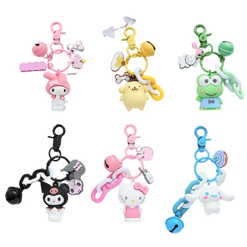 

Sanrios Hellokittys Kuromi My Melody Cinnamoroll подвеска брелок школьная сумка милая девочка подарок оптовая продажа анимация Металл силикагель