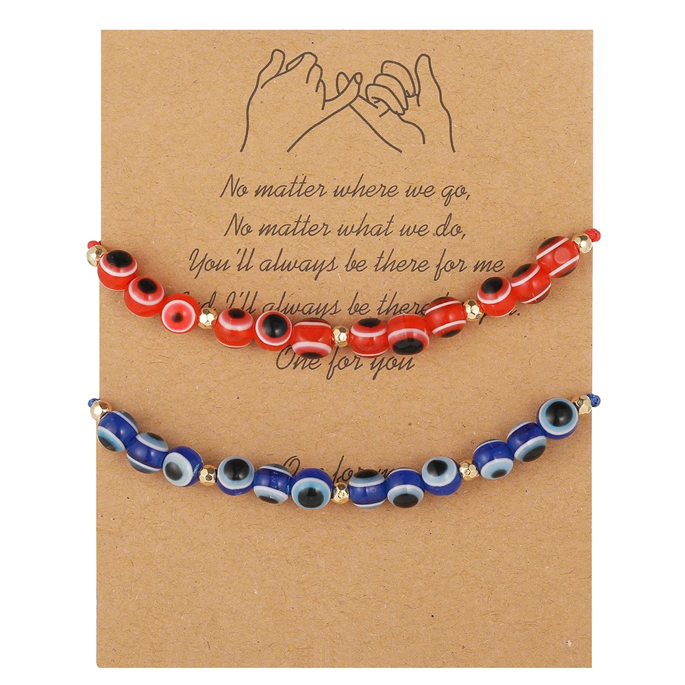 

2pcs Vintage Couple Acrylic Bracelet Friendship Bracelet Creative Totem Adjustable Charm Bracelet Jewelry Lover Gift Bracelet