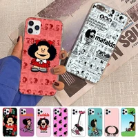 mafalda phone case for iphone 11 12 13 mini pro max 8 7 6 6s plus x 5 se 2020 xr xs case shell