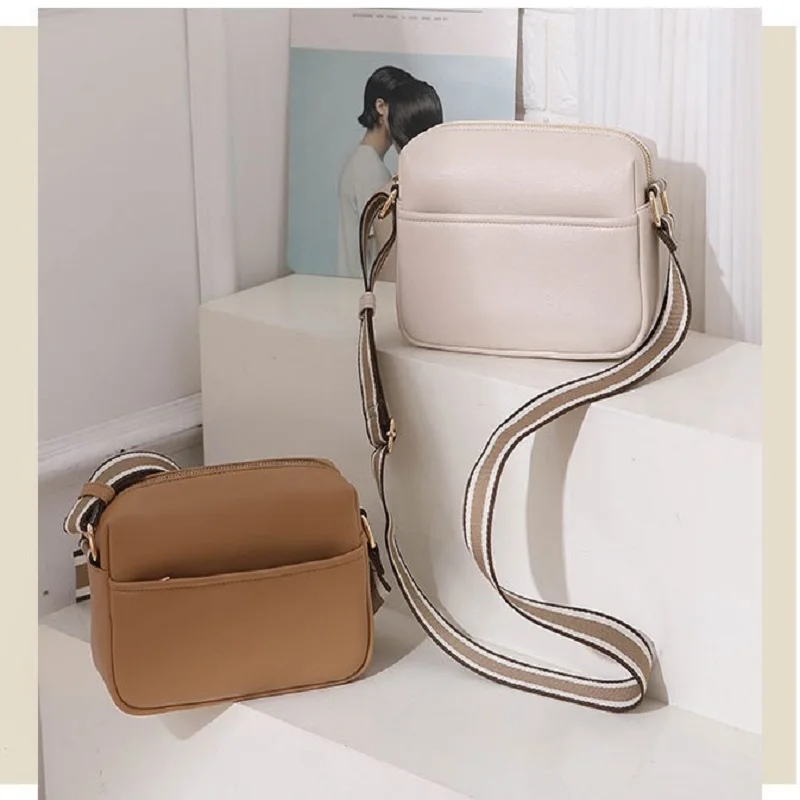 

Женские сумки, новинка 2022, трендовые сумки через плечо, однотонная Милая дамская сумочка из искусственной кожи, наплечная сумка-мессенджер, ...