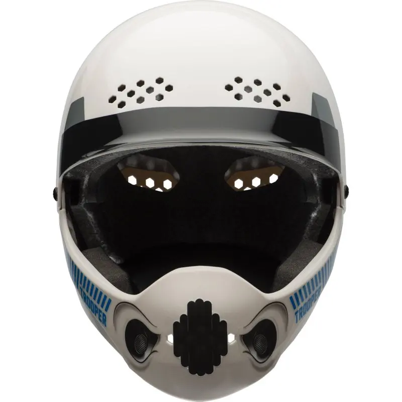 

Outstanding White Full-Face-Stormtrooper Bike Helmet w/ Strenghtened Chinbar for Unrivalled Protection.
