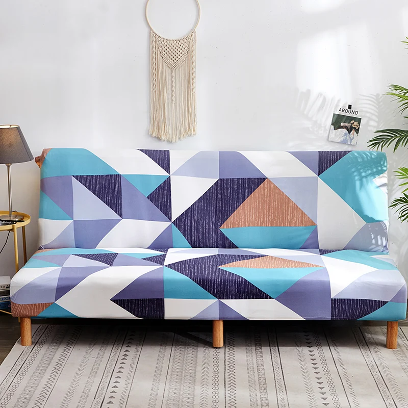 

Spandex Strech Folding Sofa Bed Cover Elastic Straight Sofa Cover Without Armrests Futon Slipcover Armless Settee Case Protector