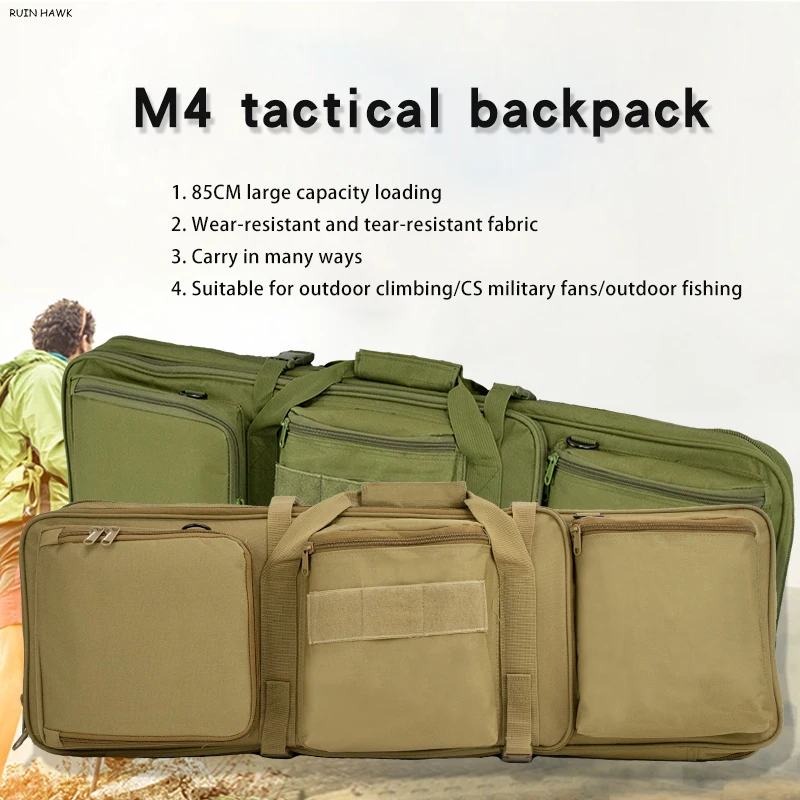 

M4 Military Outdoor Tactical Hunting Bag Army Training Air Gun Rifle Square Shoulder Backpack Gun Protector Nylon Backpack